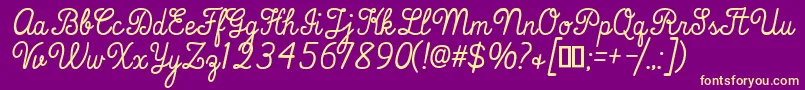 ThatsFontFolks Font – Yellow Fonts on Purple Background