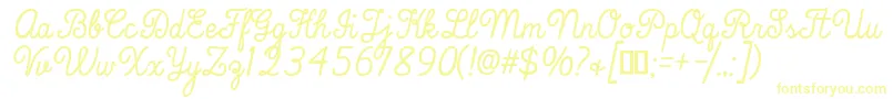 ThatsFontFolks-Schriftart – Gelbe Schriften auf weißem Hintergrund