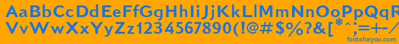 フォントKudrashovSansserifPlain – オレンジの背景に青い文字