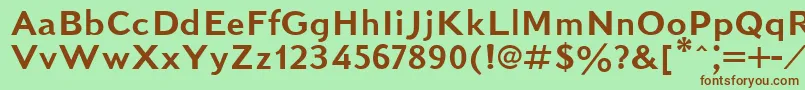 KudrashovSansserifPlain Font – Brown Fonts on Green Background