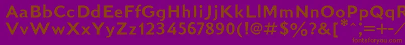 KudrashovSansserifPlain Font – Brown Fonts on Purple Background