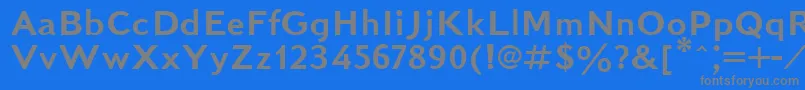 KudrashovSansserifPlain Font – Gray Fonts on Blue Background