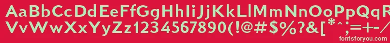 KudrashovSansserifPlain Font – Green Fonts on Red Background