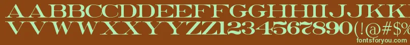 ErieRoman Font – Green Fonts on Brown Background