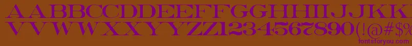 ErieRoman-Schriftart – Violette Schriften auf braunem Hintergrund