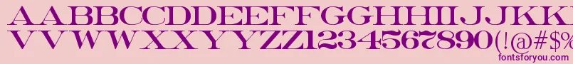 ErieRoman-Schriftart – Violette Schriften auf rosa Hintergrund