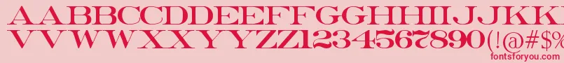 ErieRoman Font – Red Fonts on Pink Background