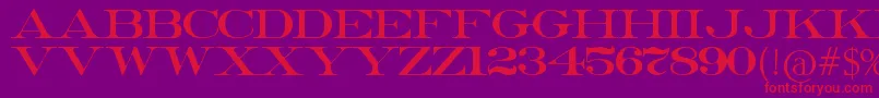 ErieRoman-Schriftart – Rote Schriften auf violettem Hintergrund