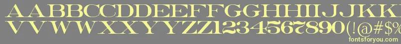 ErieRoman Font – Yellow Fonts on Gray Background