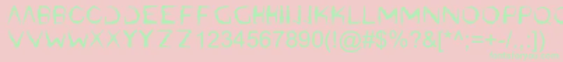 Dawnland.Lilith Font – Green Fonts on Pink Background