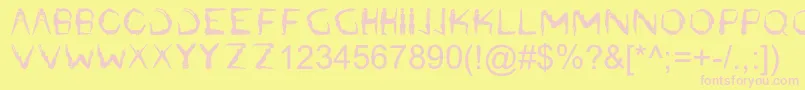 Dawnland.Lilith Font – Pink Fonts on Yellow Background