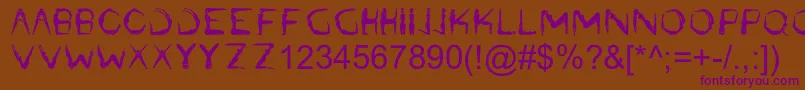 Dawnland.Lilith Font – Purple Fonts on Brown Background