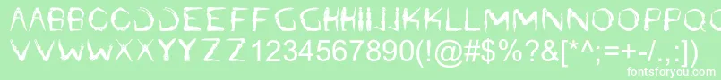 Dawnland.Lilith Font – White Fonts on Green Background