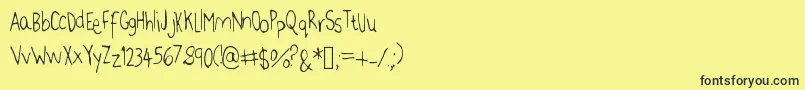 JennFont Font – Black Fonts on Yellow Background