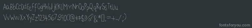 フォントJennFont – 黒い背景に灰色の文字