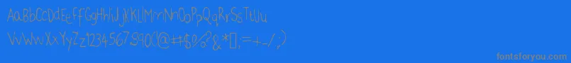 JennFont Font – Gray Fonts on Blue Background