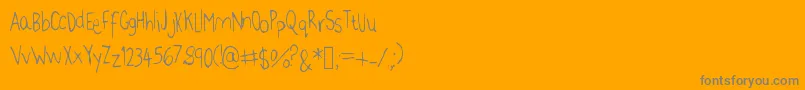 Шрифт JennFont – серые шрифты на оранжевом фоне