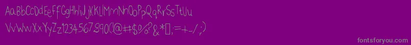 JennFont Font – Gray Fonts on Purple Background