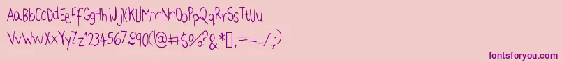 JennFont Font – Purple Fonts on Pink Background