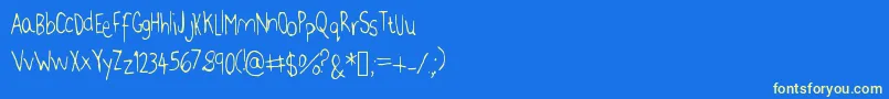 Шрифт JennFont – жёлтые шрифты на синем фоне