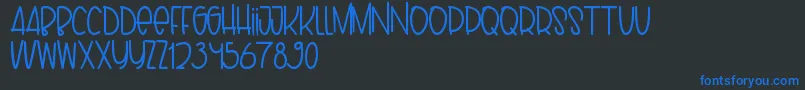 Puppy Font – Blue Fonts on Black Background