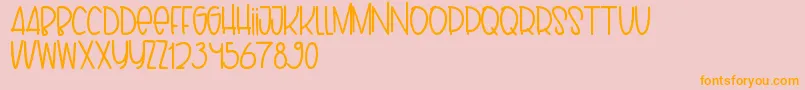 Puppy Font – Orange Fonts on Pink Background