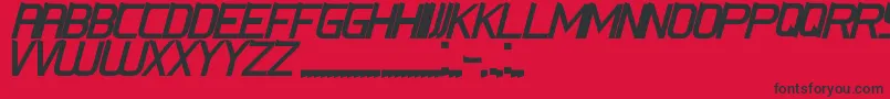フォントCsFoxItalic – 赤い背景に黒い文字