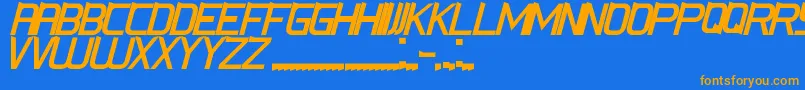 Police CsFoxItalic – polices orange sur fond bleu