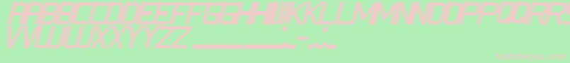 CsFoxItalic Font – Pink Fonts on Green Background