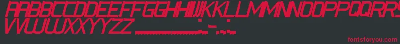 CsFoxItalic Font – Red Fonts on Black Background