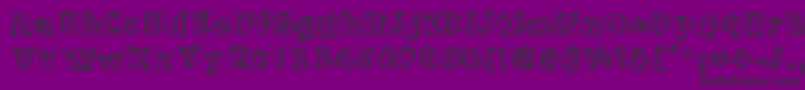 Sketch3D Font – Black Fonts on Purple Background