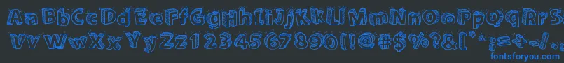 Sketch3D Font – Blue Fonts on Black Background