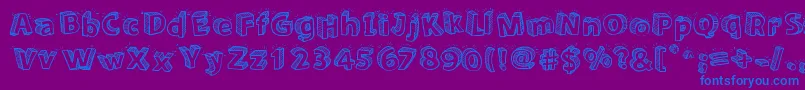Sketch3D Font – Blue Fonts on Purple Background