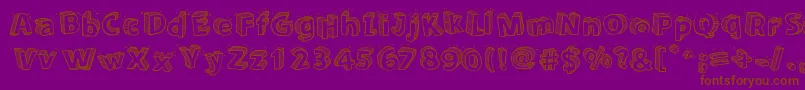 Sketch3D Font – Brown Fonts on Purple Background