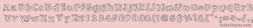 Sketch3D Font – Gray Fonts on Pink Background