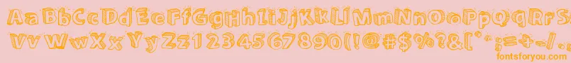 Sketch3D Font – Orange Fonts on Pink Background