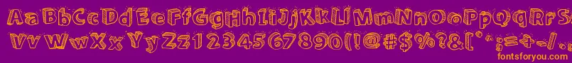 Sketch3D Font – Orange Fonts on Purple Background