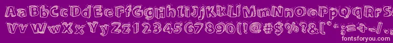 Sketch3D Font – Pink Fonts on Purple Background