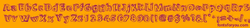 Sketch3D Font – Purple Fonts on Orange Background