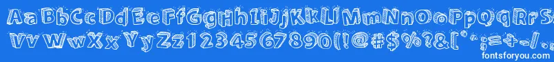 Sketch3D Font – White Fonts on Blue Background