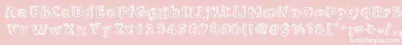 Sketch3D Font – White Fonts on Pink Background