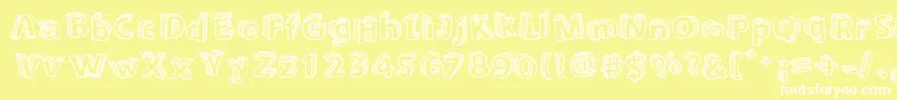 Sketch3D Font – White Fonts on Yellow Background