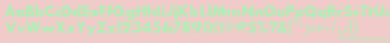 BouganBlackSsiBold Font – Green Fonts on Pink Background