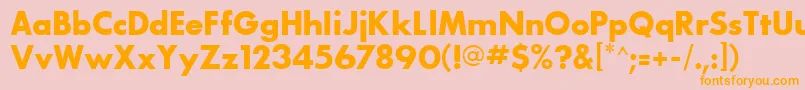 BouganBlackSsiBold Font – Orange Fonts on Pink Background