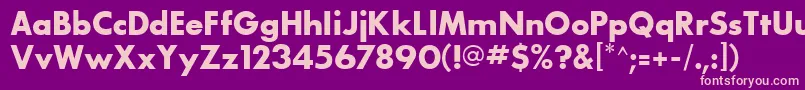 BouganBlackSsiBold Font – Pink Fonts on Purple Background