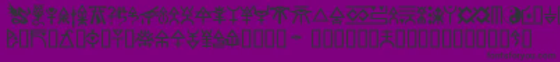 フォントEldar – 紫の背景に黒い文字