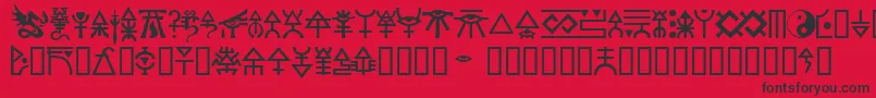Eldar Font – Black Fonts on Red Background