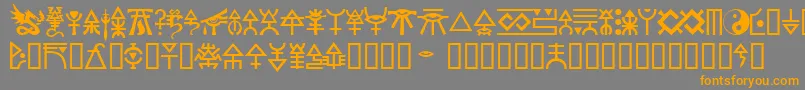 Eldar Font – Orange Fonts on Gray Background