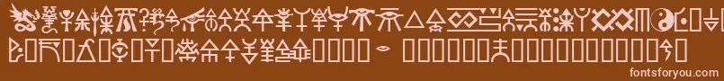 Eldar Font – Pink Fonts on Brown Background