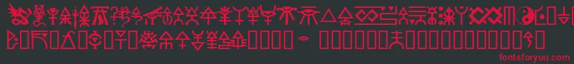 Eldar Font – Red Fonts on Black Background